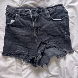 Used/Like New - Black distressed denim short - size 30 Kendall + Kylie brand